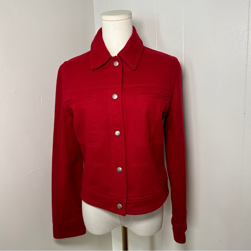 Express Women's Vibrant Red Jean Jacket